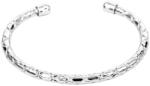 Pami Accessories Bratara fixa Rope placat cu aur alb, Argintiu