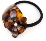  Elastic de par cu floare, PAR-30, 5.5x3.5 cm, Maro