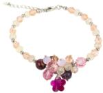 Pami Accessories Bratara de dama cu floare si cristale, BC-150, 18+3 cm, Multicolor
