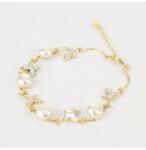 Pami Accessories Bratara de dama fluturasi cu cristale, BC-140, 15+4 cm, Auriu