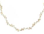 Pami Accessories Colier cristale Swarovski placat cu aur, CLC-120, 36 + 5 cm, Auriu/Bej