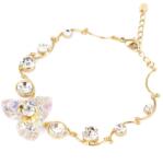 Pami Accessories Bratara de dama floare cu cristale, BC-100, 16+3 cm, Auriu