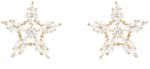 Pami Accessories Cercei de dama floare cu cristale, placati cu aur roz, 2x2 cm, CCC-90, Auriu roze