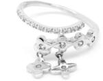 Pami Accessories Inel placat cu aur alb Julie, 18 mm, IC-40, Argintiu