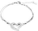 Pami Accessories Bratara tip lant cu ornament inima cu strasuri zirconiu Argint 925, BA-150