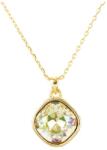 Pami Accessories Colier cu cristal Swarovski placat cu aur, CLC-100, 39 + 5 cm, Auriu