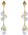 Pami Accessories Cercei dama lungi cu cristale Swarovski, placati cu aur, 6 x 1.2 cm, Auriu