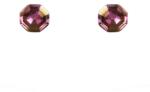 Pami Accessories Cercei dama cu cristal Swarovski hexagon, 8x8 mm, CCC-80, Mov/Auriu