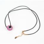 Pami Accessories Colier rotita cristale Swarovski, 44 + 3 cm, CLC-220, Roz