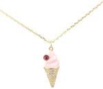 Pami Accessories Colier argint 925 Pami, cu pandantiv inghetata placat cu aur 14k, auriu
