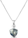 Pami Accessories Colier cu cristal Swarovski, placat cu aur alb, 41 + 5 cm, CLC-80, Argintiu/Bleu