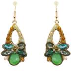 Pami Accessories Cercei statement handmade lacrima cu cristale, CCF-50, multicolor