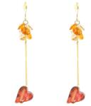 Pami Accessories Cercei placati cu aur 14k, cu cristal Swarovski