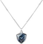Pami Accessories Colier cu cristal Swarovski placat cu aur alb, CLC-60, 40 + 5 cm, Argintiu/Bleu