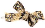  Clama de par fundita cu cristale, PAR-30, 6x4 cm, Negru/Bej