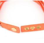 Pami Accessories Bratara de dama din piele intoarsa cu strasuri si tinte, BC-40, 40 cm, Corai