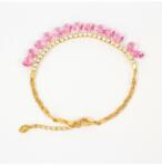 Pami Accessories Bratara de dama cu cristale, BC-30, 17+3 cm, Roz