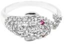 Pami Accessories Inel placat cu aur alb Dolphin, 17.6 mm, IC-80, Argintiu