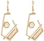 Pami Accessories Cercei dama Pami, JD1218-488, 4x3 cm, Crem