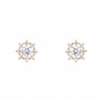 Pami Accessories Cercei dama placati cu aur, CCC-20, 8x8 mm, Auriu