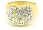 Pami Accessories Inel Big Heart, IF-30, 18.5 mm, auriu