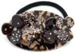 Pami Accessories Elastic de par bej cu flori acrilice si cristale, Par-50-2, multicolor