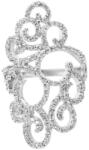 Pami Accessories Inel placat cu aur alb Eleanor, 17.6 mm, IC-120, Argintiu