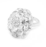 Pami Accessories Inel placat cu aur alb Jill, 17.6 mm, IC-140, Argintiu