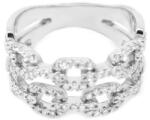 Pami Accessories Inel placat cu aur alb Bertha, 18 mm, IC-120, Argintiu