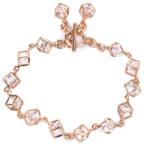 Pami Accessories Bratara de dama cu cristale, BC-60, 16 cm, Auriu roze