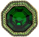 Pami Accessories Inel placat cu aur Crystal, 18.9 mm, IC-70, Verde