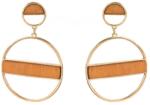 Pami Accessories Cercei dama Pami, JD1218-490, 7x4.5 cm, Bej