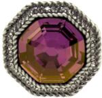 Pami Accessories Inel placat cu aur Crystal, 18 mm, IC-70, Mov