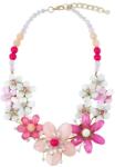 Pami Accessories Colier statement cu flori de primavara, CLC-100, 60 + 6 cm, Roz