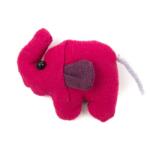 Pami Accessories Brosa dama handmade elefant, 6x5 cm, ciclam