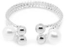 Pami Accessories Inel placat cu aur alb Cynthia, 17.2 mm, IC-30, Argintiu