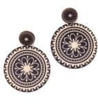 Pami Accessories Cercei din lemn Pami, JD1218-462-5, 8x6 cm