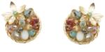 Pami Accessories Cercei handmade cerc cu cristale si floare, CCF-50, multicolor