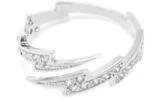 Pami Accessories Inel placat cu aur alb Janet, 18 mm, IC-40, Argintiu