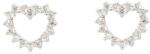 Pami Accessories Cercei Argint 925 rodiat Pami, inima cu strasuri zirconiu, argintii