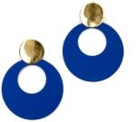 Pami Accessories Cercei din lemn Pami, JD1218-465, 8x7 cm, Albastru