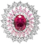 Pami Accessories Inel placat cu aur alb Rhonda, 17.2 mm, IC-100, Roz