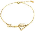 Pami Accessories Bratara de dama cu cristale, BC-60, 17+3 cm, Auriu