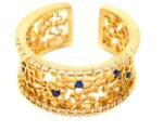 Pami Accessories Inel placat cu aur Rosa, 17.6 mm, IC-70, Albastru/Auriu