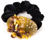  Elastic de par cu flori, PAR-30, 6x4.2 cm, Maro/Galben
