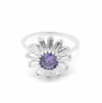 Pami Accessories Inel placat cu aur alb Cheryl, 18 mm, IC-40, Mov