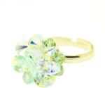 Pami Accessories Inel placat cu aur Leslie, 17.2 mm, IC-110, Verde