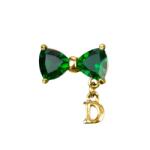 Pami Accessories Brosa dama fundita cu cristale, 1, 8x2 cm, verde