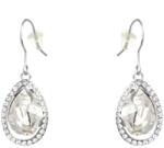 Pami Accessories Cercei dama cu cristal Swarovski lacrima si strasuri, 3.5x1.4 cm, CCC-80, Argintiu