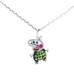 Pami Accessories Colier argint 925 rodiat Pami, cu pandantiv personaj hazliu, argintiu